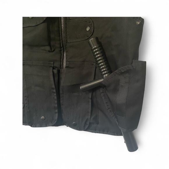 American SWAT Cop Adjustable Vest Hat Baton Halloween Role Play Acting - Picture 5 of 6